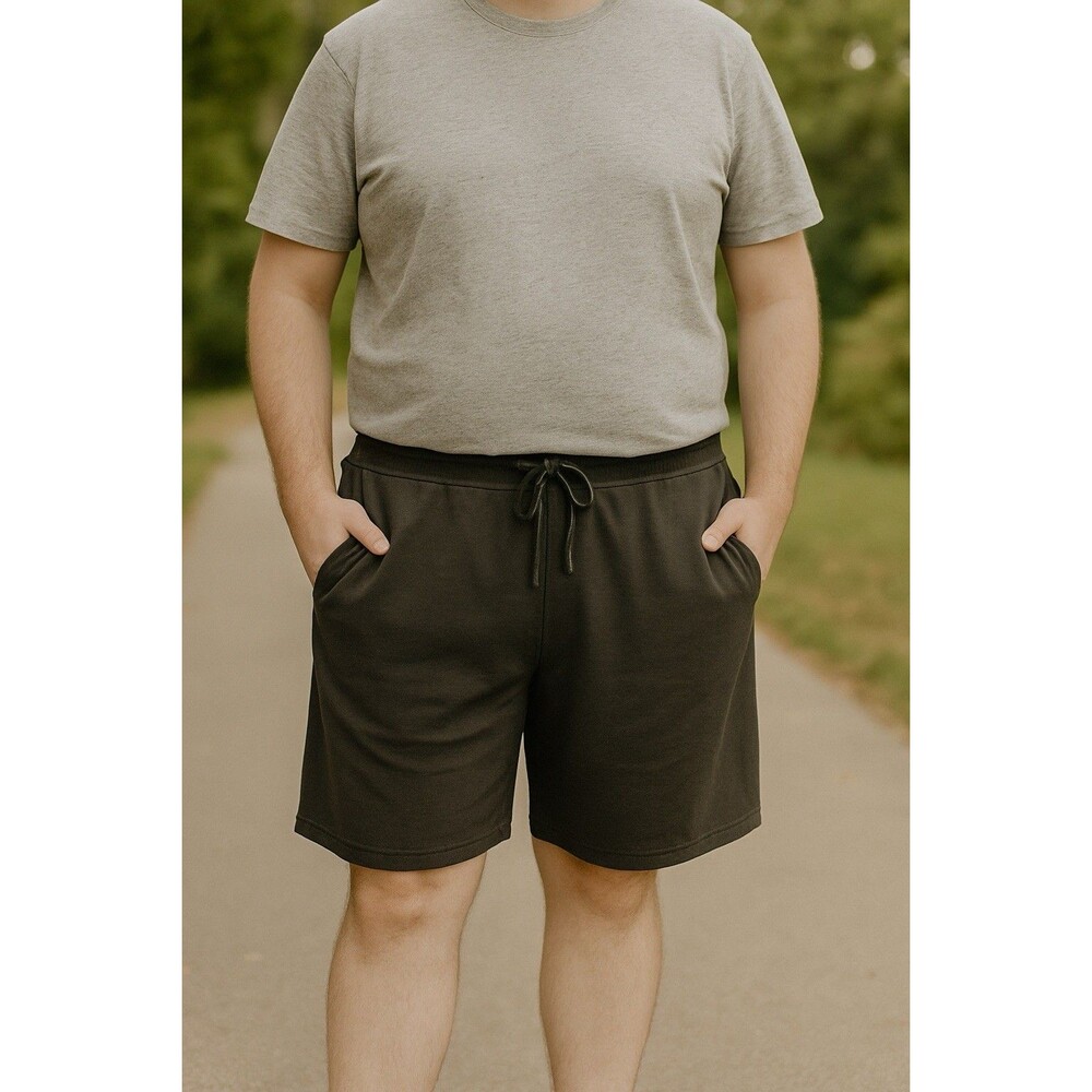 Athletic Works Shorts Men's 3XL (22) Black Elastic Waist Drawstring Casual